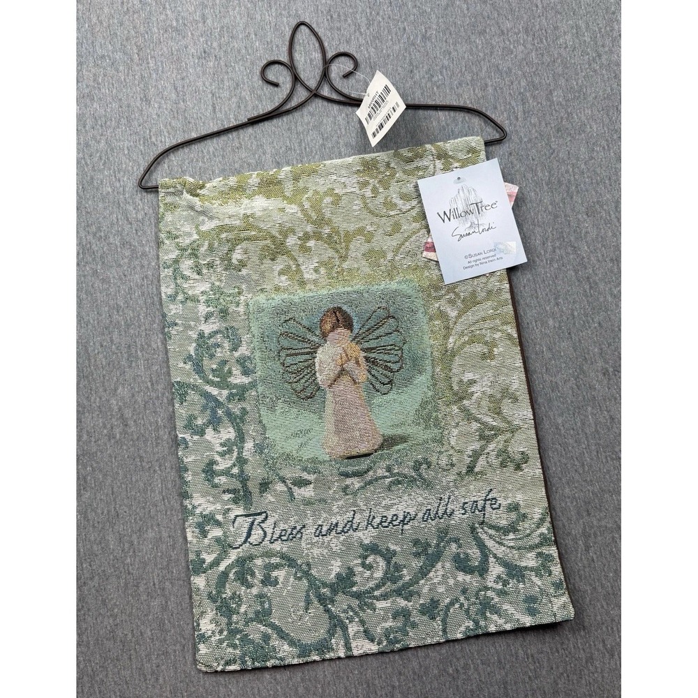 Willow Tree Susan Lordi Prayer Bless Keep Safe Tapestry Ornate Hanger Bannerette